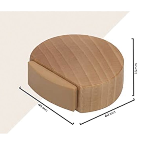 Dørstoppere - Selvklebende dørstopper i tre for gulv og parkett - Selvklebende dørstopper - Dørstopper (Sapele)