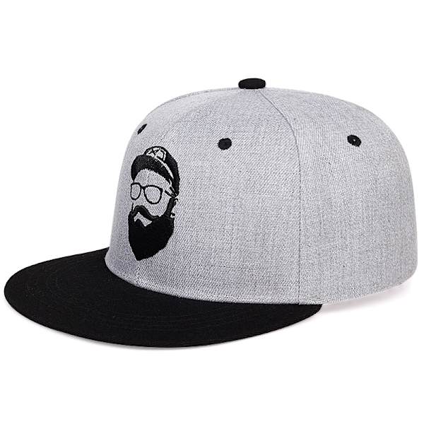 Flatbrem Mustache Baseball Cap for Menn