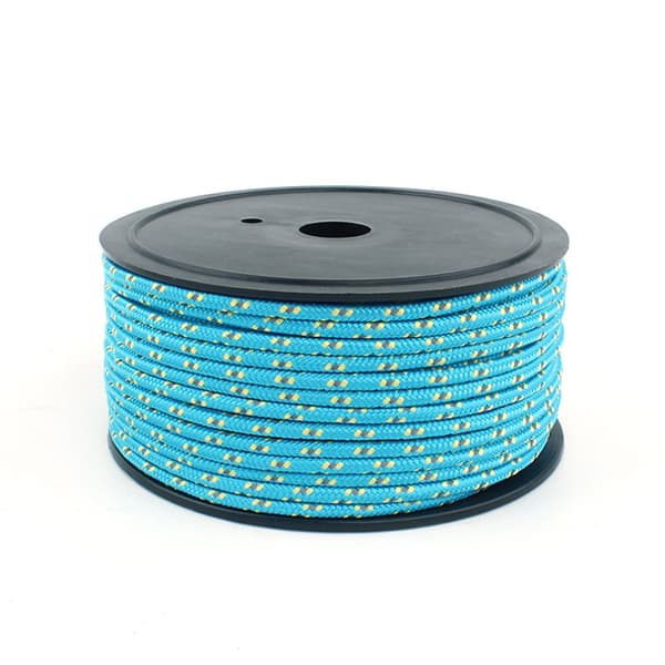 Utomhus 5 mm tjockt reflekterande rep 50M tältrep, markspik, dragrep