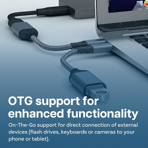 USB-C - USB Naaras OTG-sovitin - 5 Gbps siirto - USB-C - USB-sovitin iPhone 16 15, iPad, MacBook Pro/Air, Samsung Galaxy S25/S24/S23/S22/S21