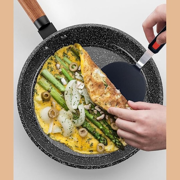 Non-stick Silikonspatel Säker Köksredskap Bred Pannkakspatel för Matlagning och Bakning Värmebeständig Gummi Äggvändare (1 st)