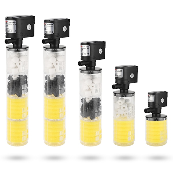 Akvariefilter med innebygd filtermateriale, tre-i-ett-filter 26*10C