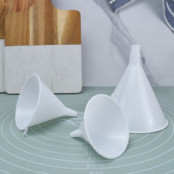 3-pack plasttrattar, set med tre, vit