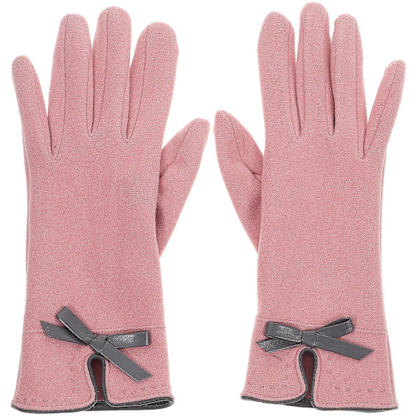 1 par vinterhandsker til kvinder - Touchscreen-handsker - Vindtætte varme handsker - Vintergave - Pink 19x8x23cm