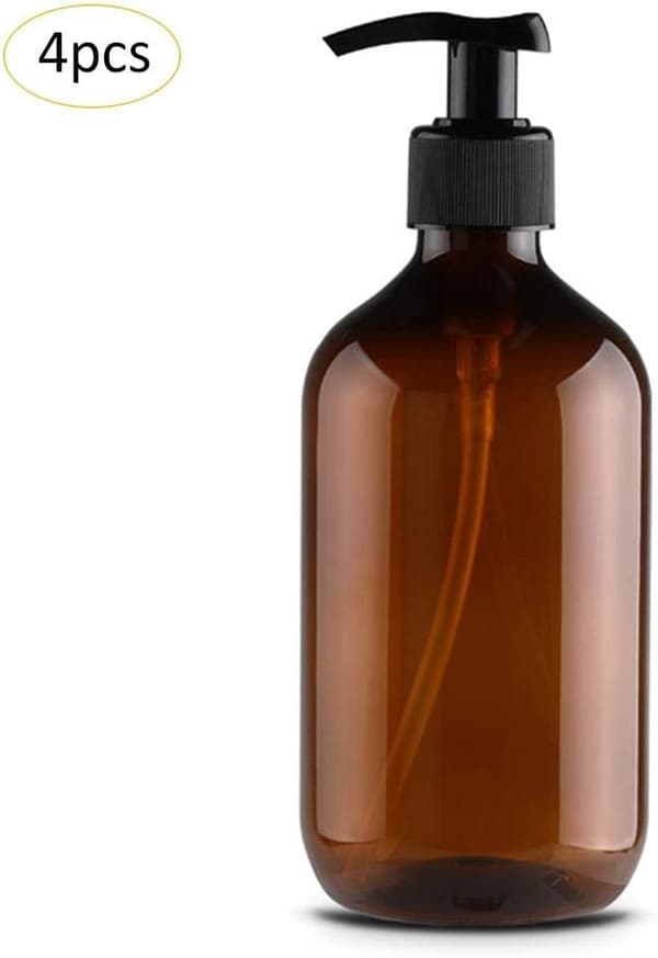 Förpackning med 500 ml tomma pumpflaskor, plastflaskor med stor kapacitet för tvål och lotion