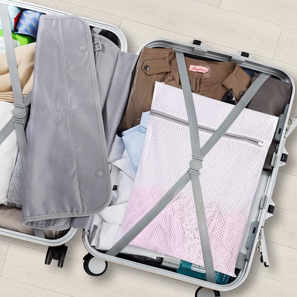 3 stk. Slitesterke vaskeposer i honeycomb-nett for finvask, 1 stor 40 x 50 cm, 1 medium 30 x 40 cm, 1 liten 23 x 30 cm
