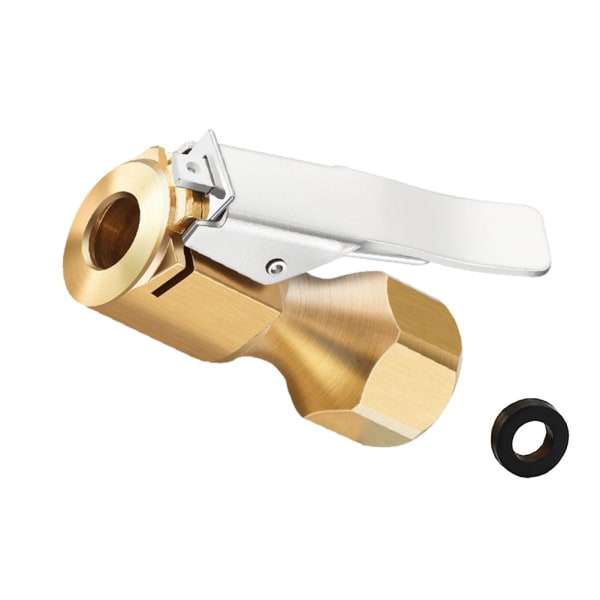 2-delt bilventil-adapter, messingventil-adapter, konverteringsklemme