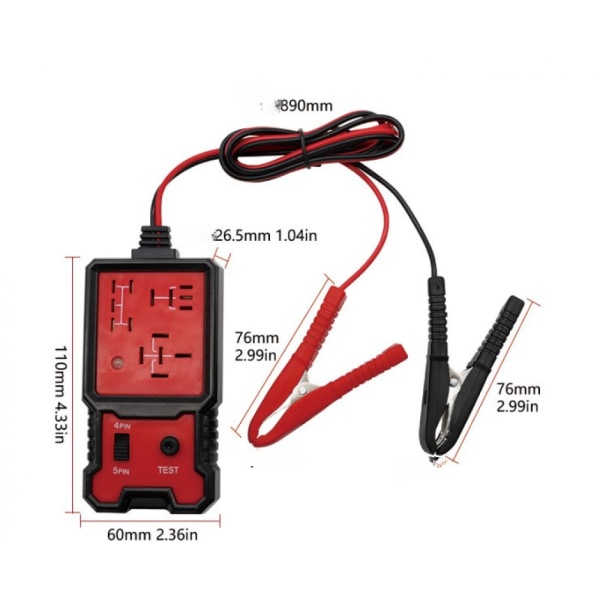 12V elektronisk relætester til biler, batterirelætester, testværktøj, Aut