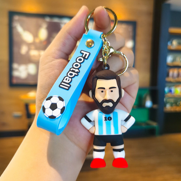 Messi Fotboll Nyckelring Väska Hänge Serie Doll Doll Star Sports Keych
