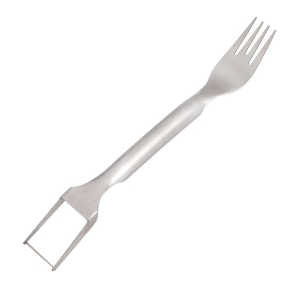 2-in-1 Ruostumattomasta teräksestä valmistettu hedelmäleikkuri, vesimelonihaarukkaleikkuri (1 KPL)