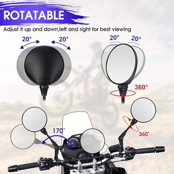 Sett med universelle motorsykkel speil