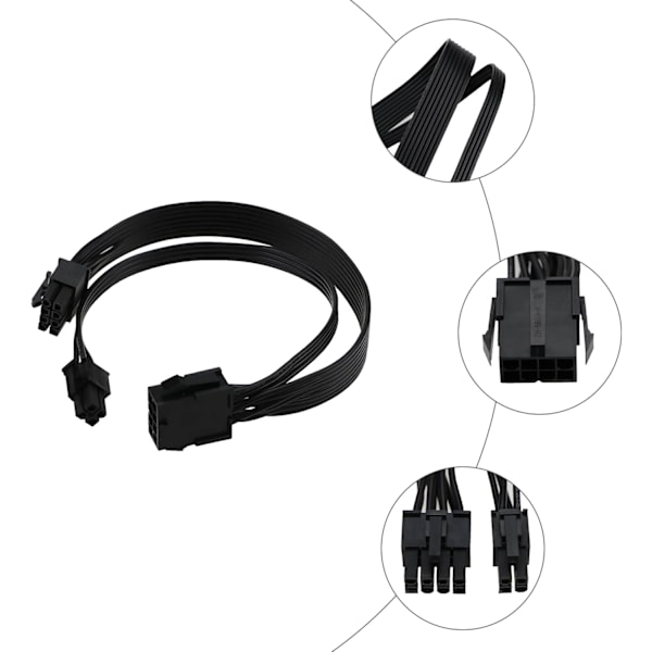 ATX Bundkort Strømforsyningsforlængerkabel med 8-Pin CPU til 8-Pin + 4-Pin CPU Adapter