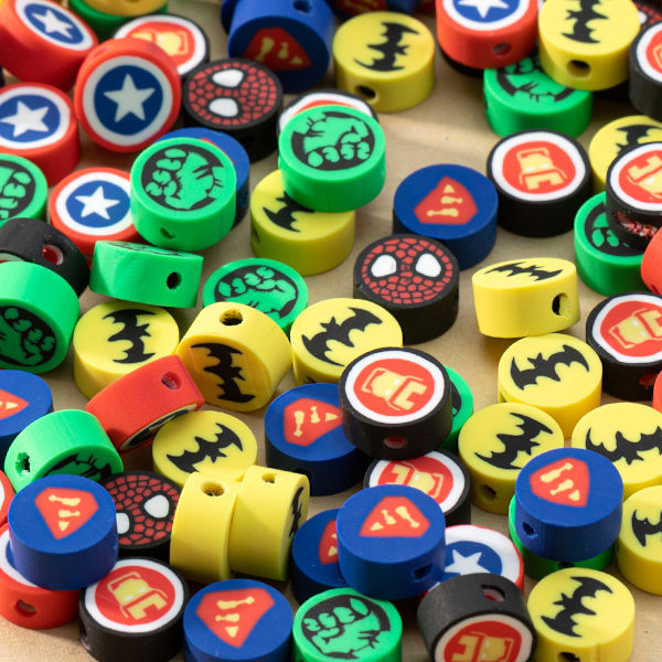 100 kappaletta/pakkaus Marvel-hahmojen sarjan polymeerisavestahelmet DIY-käsintehty