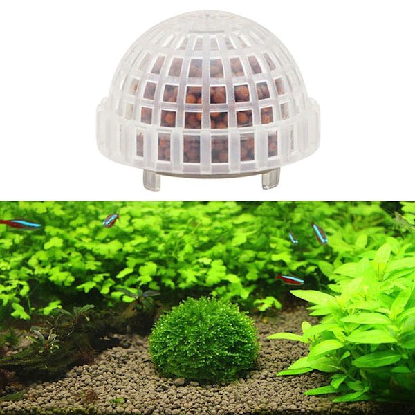 Akvarie Plastmoskugle, Akvariefisketank Funktionel Levende Planteholder