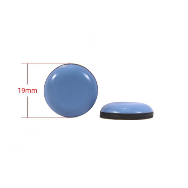 Möbelglidare, 20 Stycken PTFE Teflon Runda Självhäftande Möbelglidare Lämpliga för Släta Golv och Mattor (Runda, 19 mm)