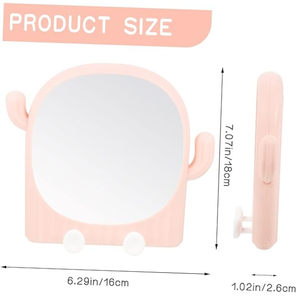2st Cactus Makeup Mirror Liten Spegel för Makeup Vanity Stand up Mirr