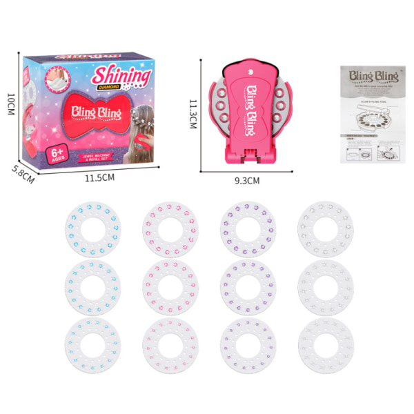 Bling Bling Ultimate Glam Kit - Reparationsdiamant Multicolor i håret