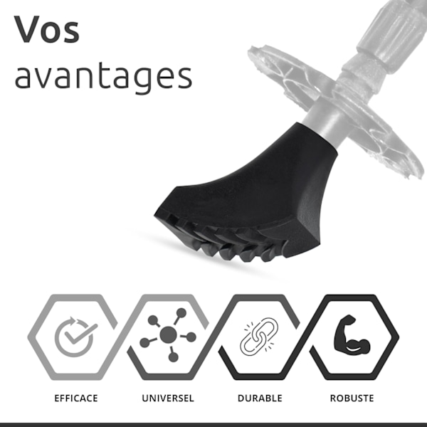 12x Gummifötter för Stavgång Stavgångstips för Vandringsstavar Tips för Stavgång Tips för Vandringsstavar Terräng