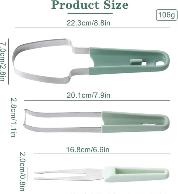 2 stk. 2024 Ny 3 i 1 Vannmelonkutter i rustfritt stål/314 Multifunksjonell melonkutter/6000 Fruktkutter - For vannmelon, melon