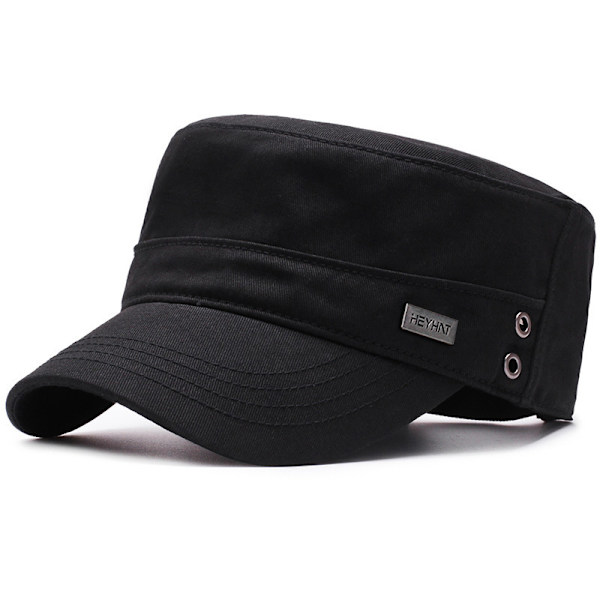 Herrar Kadett Mössa Tvättat Bomull Militär Mössa Unik Design Retro Platt Topp