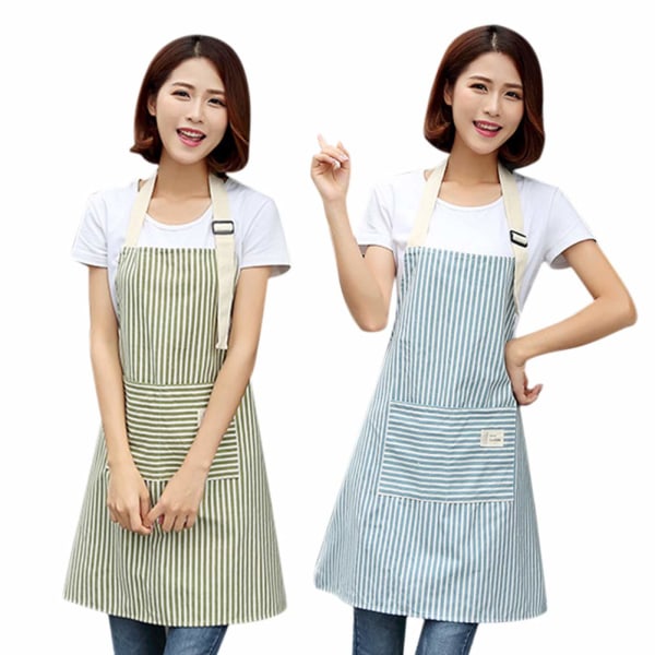 Hushållsrand ärmlöst förkläde Kvinnor Kök Matlagning Arbete med Pock