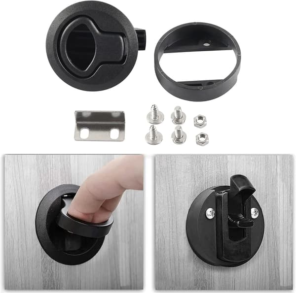 Hatch Latch Sinklegeringslås Hatch Latch Slam Flush Pull Hatch Flush Dør Pull Hatch Slam Latch kompatibel Yacht Trailer Camper Dekk Hatch Dør Cabine