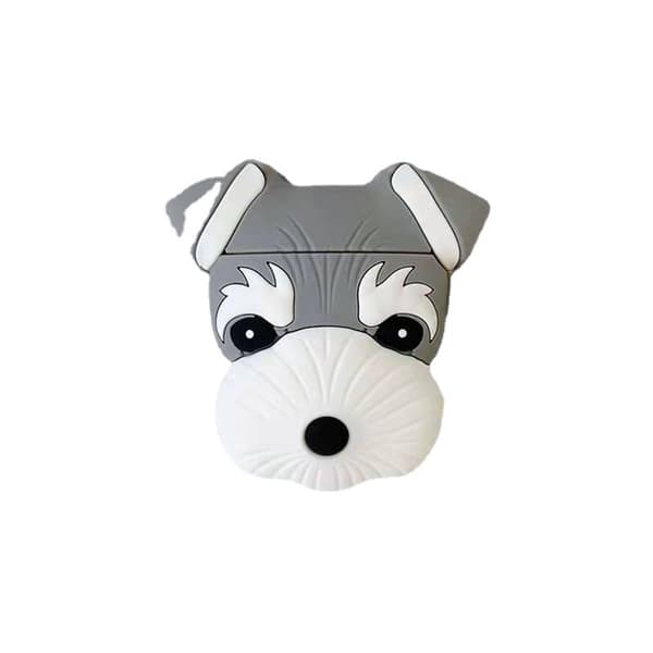 Schnauzer Valp Mjukt Silikon Hörlursskydd, Grå