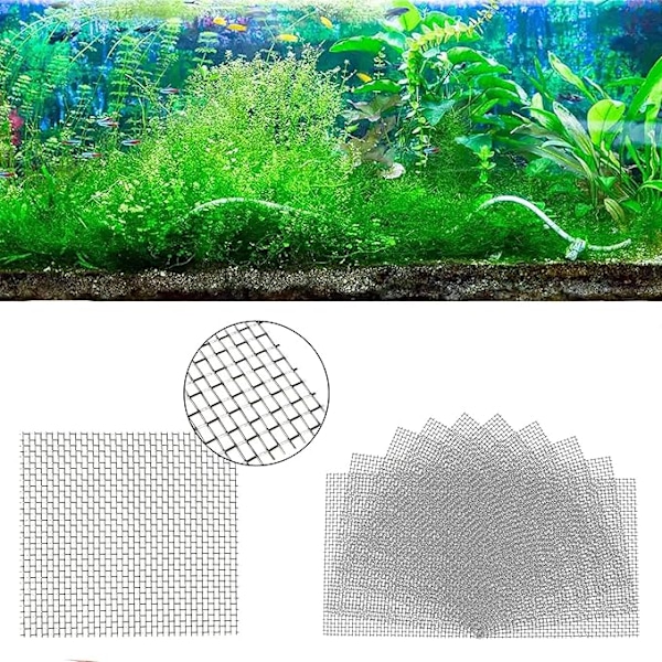 14 Stycken 8 X 8 CM Moss Akvatisk Växt Dekoration Moss Akvatisk Växt Tillbehör Rostfritt Stål Finmaskigt Nät Växtnät För Moss Akvatisk Växt A