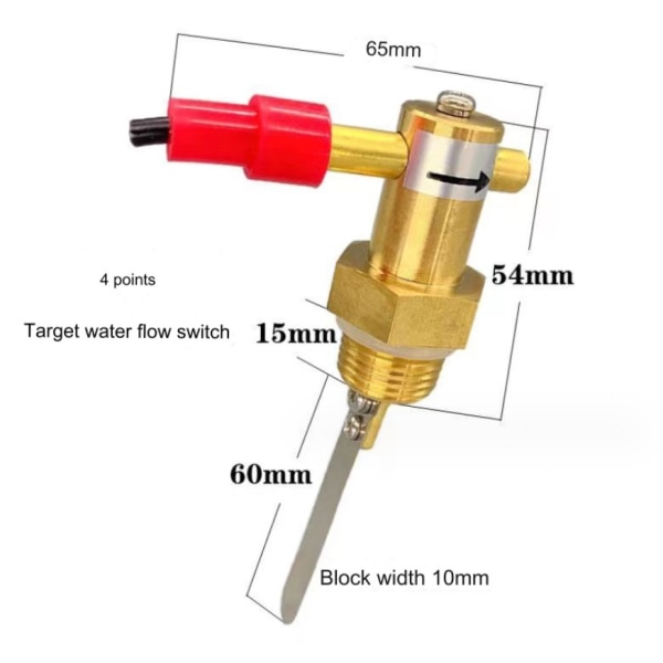 1 stk. DN20 70w 1 tommer flow sensor induktion signal mål vand flow switch