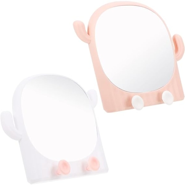 2st Cactus Makeup Mirror Liten Spegel för Makeup Vanity Stand up Mirr