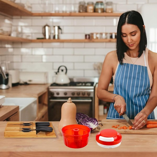Lök Hackare, Manuell med Snöre, Lök Hackare, Röd Lök Hackare, Grönsaksskärare, Hushållsdesign med Dragsko, Grönsakshackare, Köttkvarn