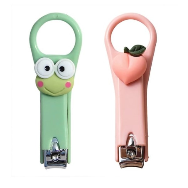 Set med 2 nagelklippare raka nagelklippare för kvinnor, flickor och barn