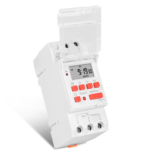 Elektrisk vandvarmer timer switch, digital timer switch 30A LCD-display 1 sekund timer digital timer relæ 220V