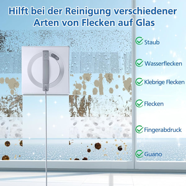 Rengöringsdynor, Tvättbar Mikrofiberduk, för Ecovacs Winbot W1 / W1 Pro / W2 / W2 Omni Fönsterputsarrobotar - För Fönsterputsning Ro