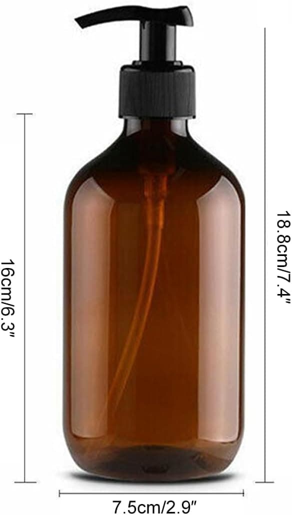Förpackning med 500 ml tomma pumpflaskor, plastflaskor med stor kapacitet för tvål och lotion