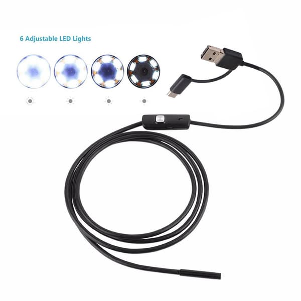 INF Endoskooppikamera USB/USB-C Musta Musta