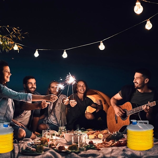 4-pack 10-liters hopfällbar vattenbehållare vattenkanna för utomhusvandring, camping och nödsituationer