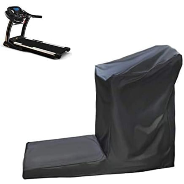 Löpbandsöverdrag med dragkedja för utomhus- eller inomhusbruk - Vattentätt - Svart（185x91x155cm）