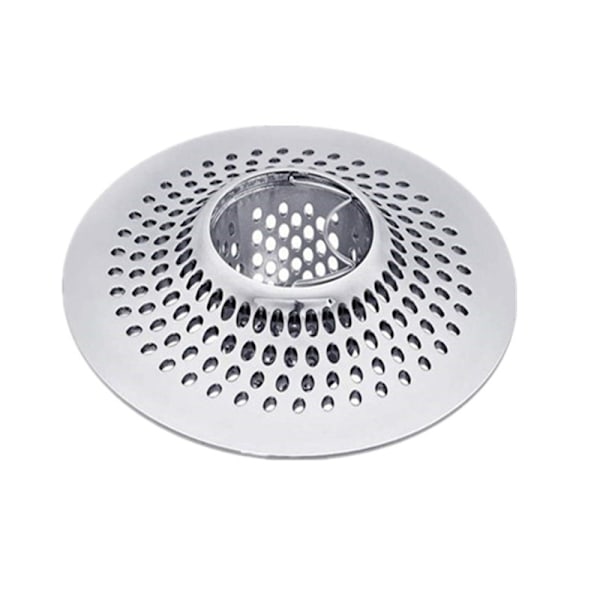 Hårfilter for badekar og dusj i rustfritt stål, 12 cm