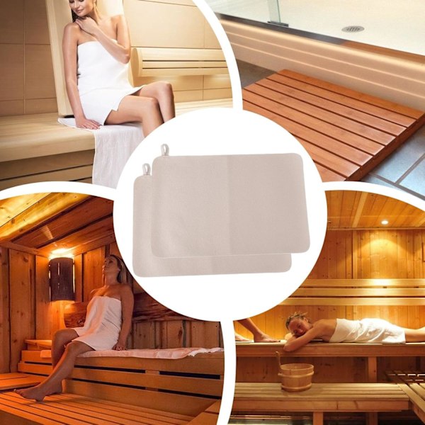 Sæt med 2 saunahynder, saunahynder til sæde, blød filt gulvmåtte, sauna tilbehør, varmeisoleringsmåtte til dampbad
