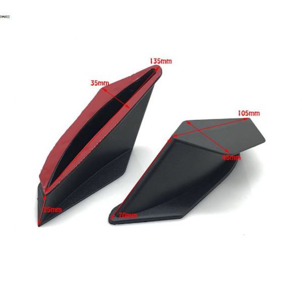 Universelle motorsykkelvinger, 1 par motorsykkelskjerm aerodynamisk vinge