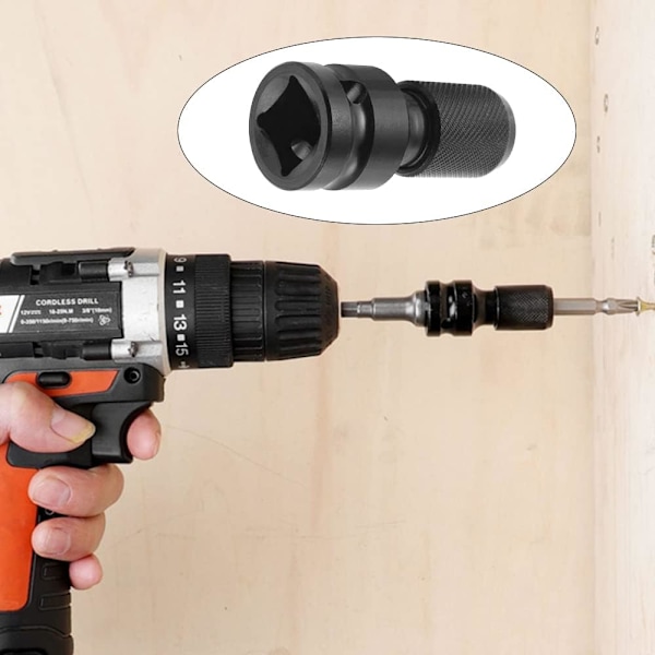 Stykke Topadapter Sæt - 1/2\" til 1/4\" Hex Skaft Slagnøgle Adapter og Skruetrækker Bit Holder - Adapter for Mere Fleksibilitet Under Arbejde