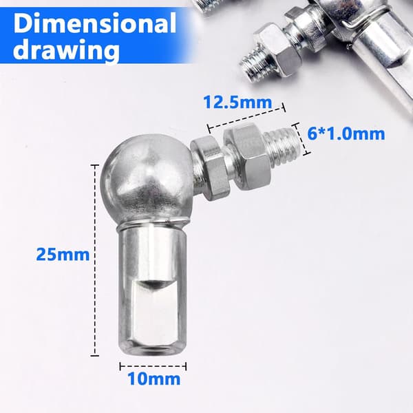 2-pack CS10 L-formade kullager (M6 x 1.0)