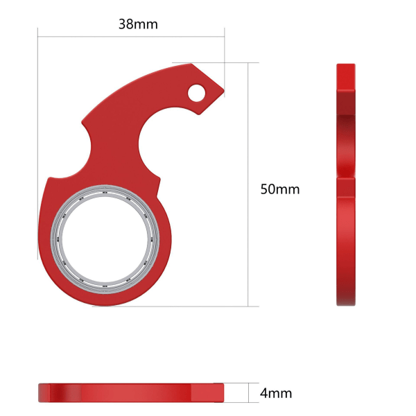Spinner Fidget Ring Legetøj, Nøglespinner, Spindende Nøglering, Fidget Nøglering, Sensoriske Legetøj Sort