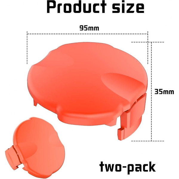 2 stk. udskiftningsspolecover, FLY060, kompatibel med Flymo Contour 500XT, Power Trim 500XT, Mini Trim Auto Plus