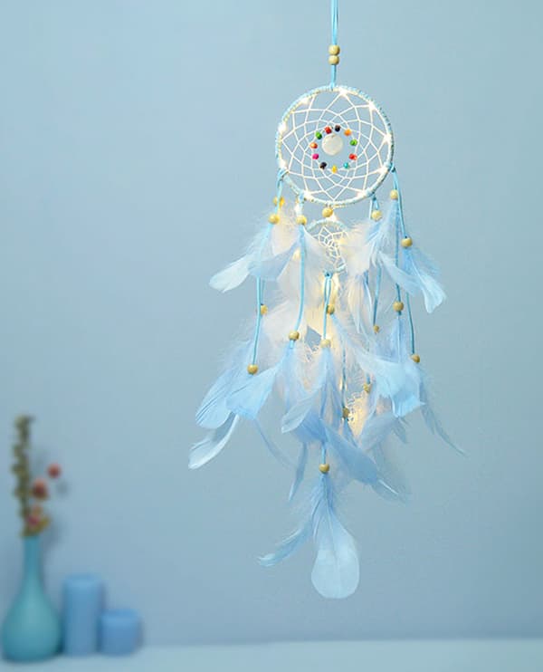 Fjäderdrömfångare, Luminous Dream Catcher Mobiles Retro Romantisk D