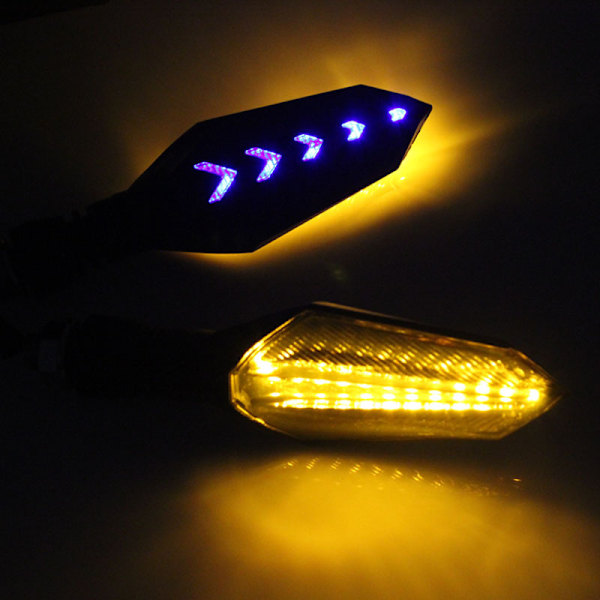 4 stk. motorcykelblinklys, LED-flydende blinklys, blinklys