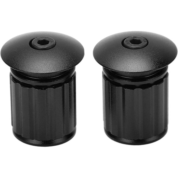 Par Sykkelstyre Endestykker, Justerbare Aluminiumlegering Styrendestykker for 18-20mm Landeveissykkel BMX MTB Styret (Svart)