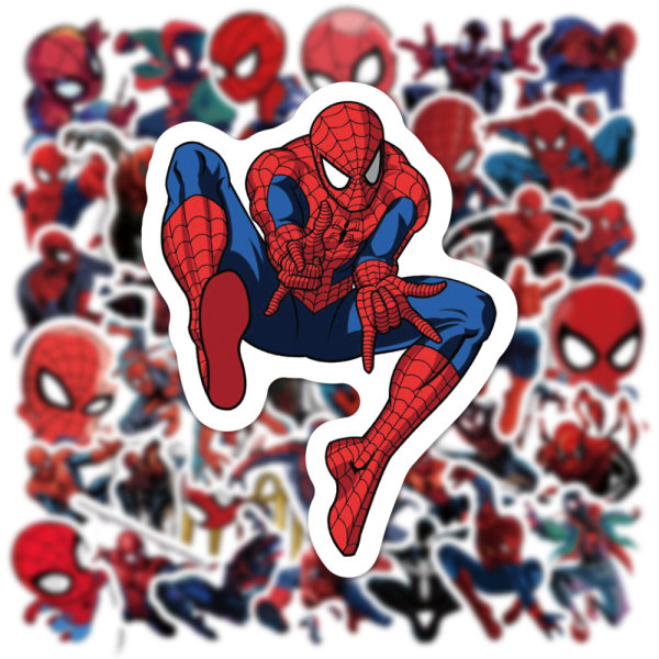 Spider_Man-klistremerker for barn (50 stk) Vanntette tegneserievinyl-klistremerker