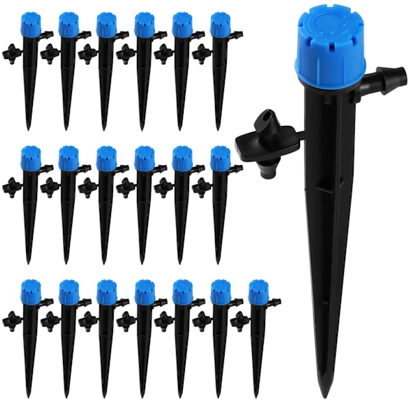 20 stk. justerbar drypvandingssprinkler, 360 graders 8-huls mikro drypvandingssprinkler